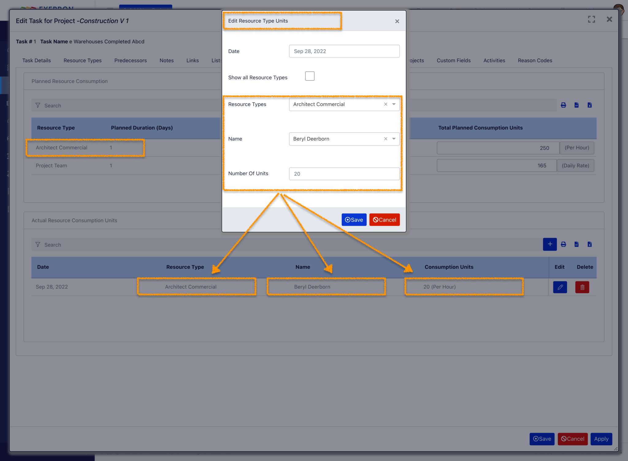 Actual Work Hours or Consumption Units – Exepron Knowledgebase