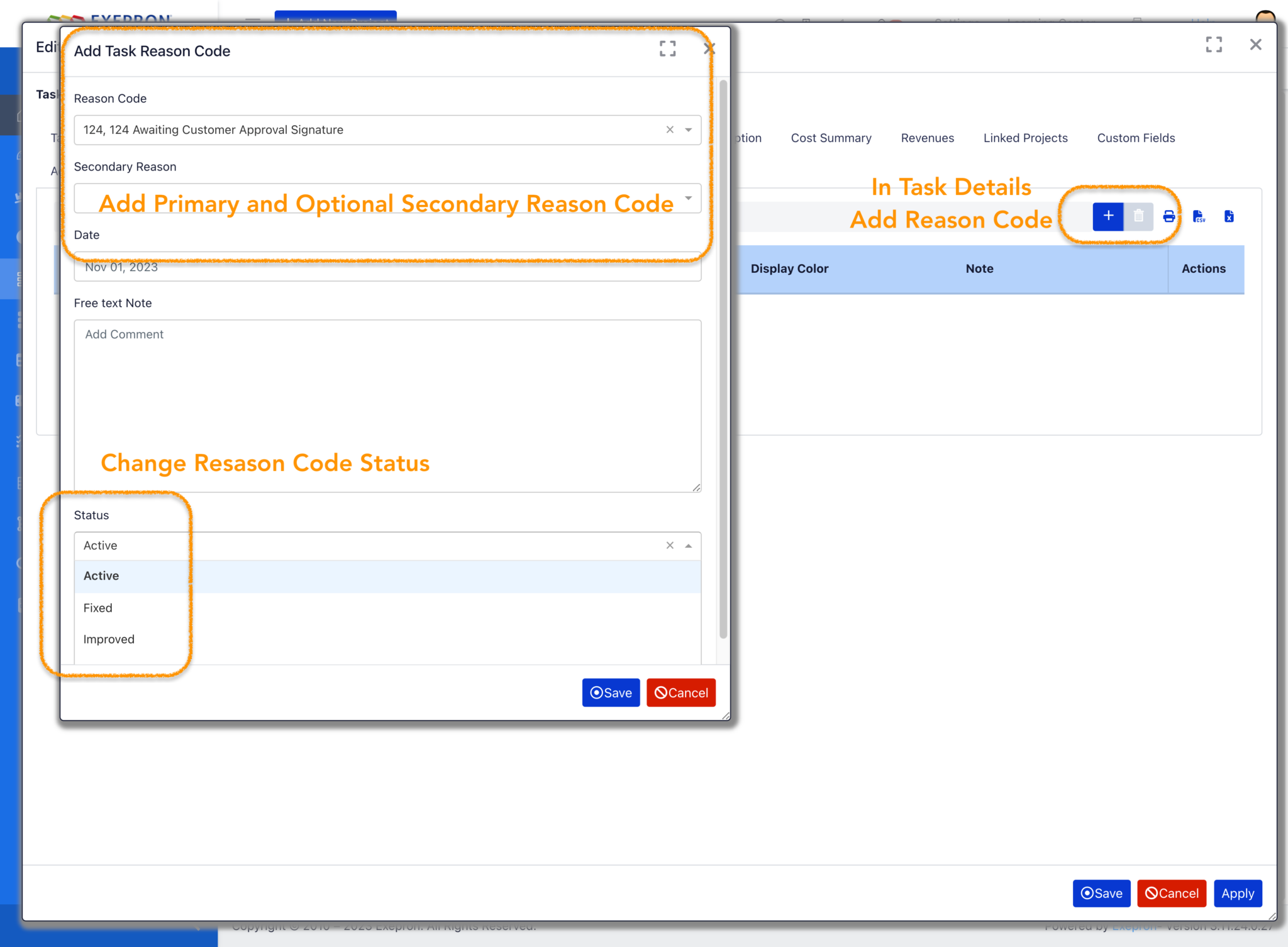 Reason Codes Exepron Knowledgebase