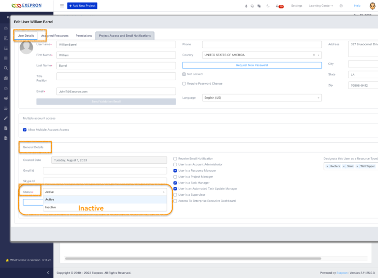 Add a New User – Exepron Knowledgebase