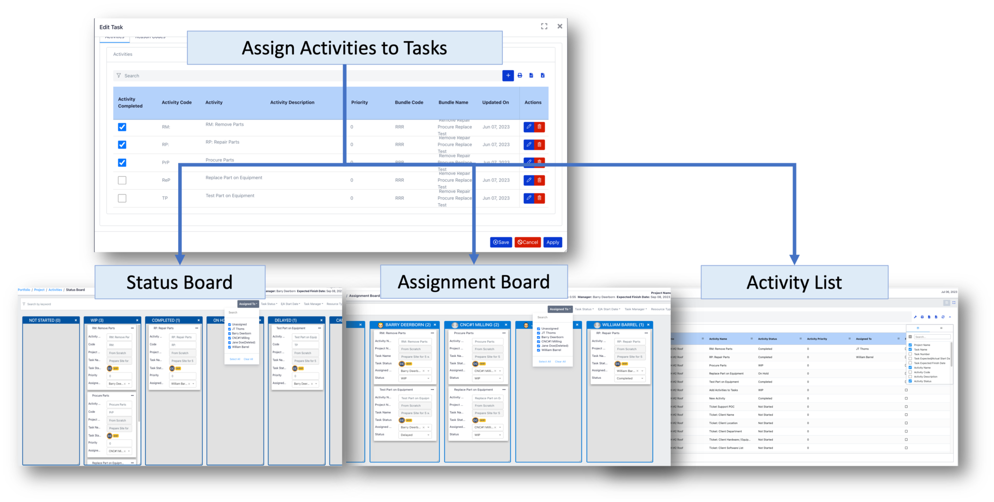 Activity Management: Adding Activities to Tasks and Managing Activities ...